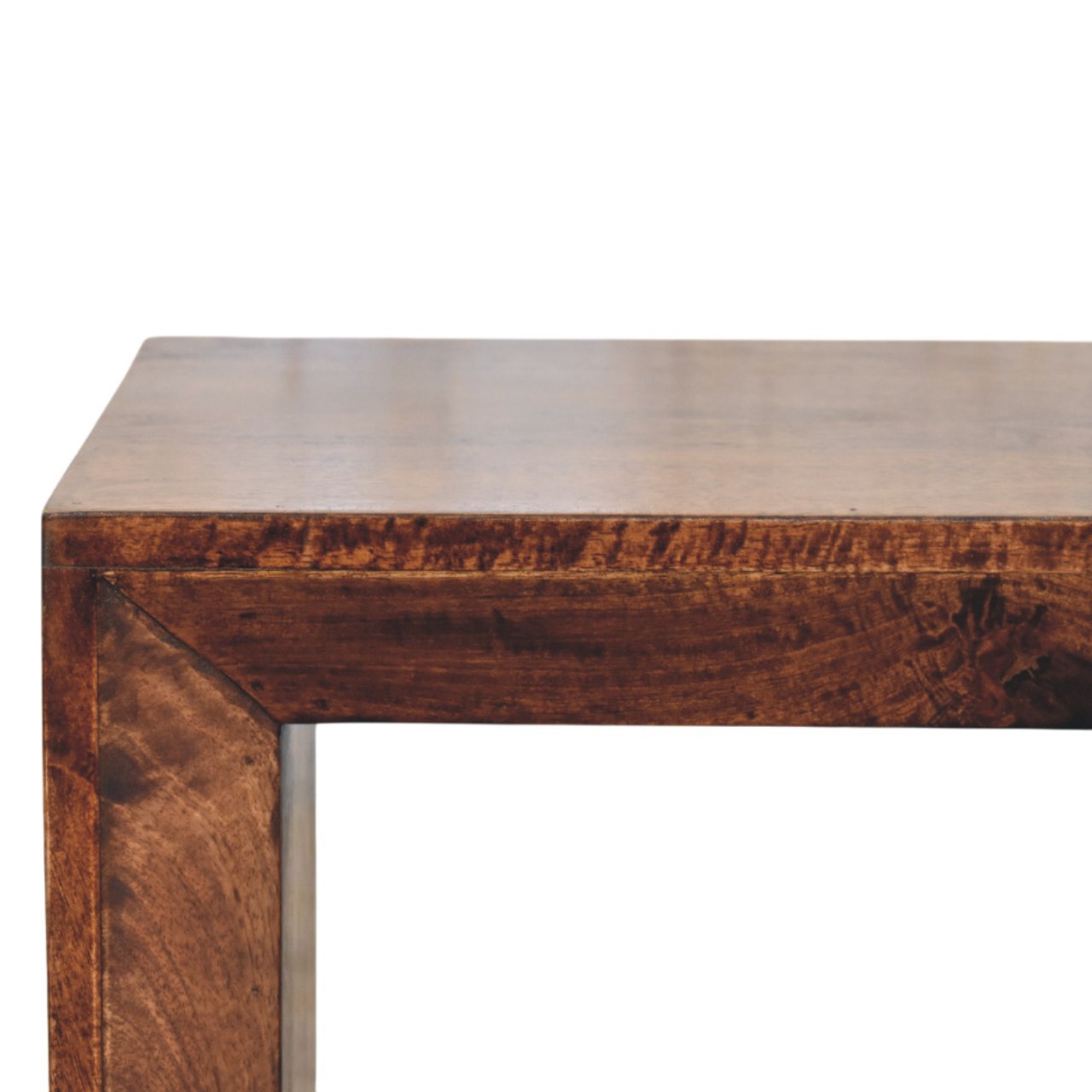 Solis Open California Walnut Side Table Accent Piece