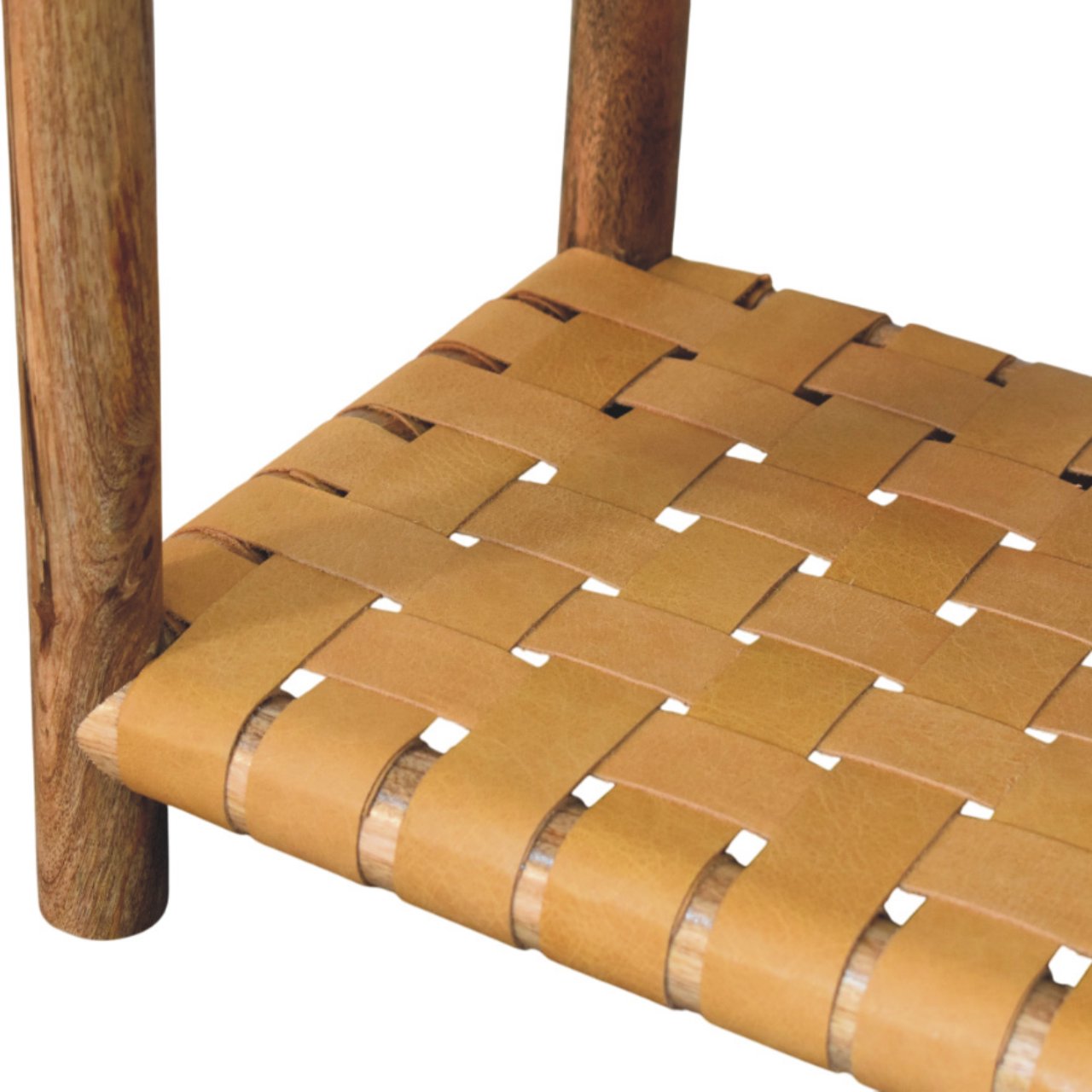 Regency Woven Oak-ish Nightstand with Drawer Accent Piece