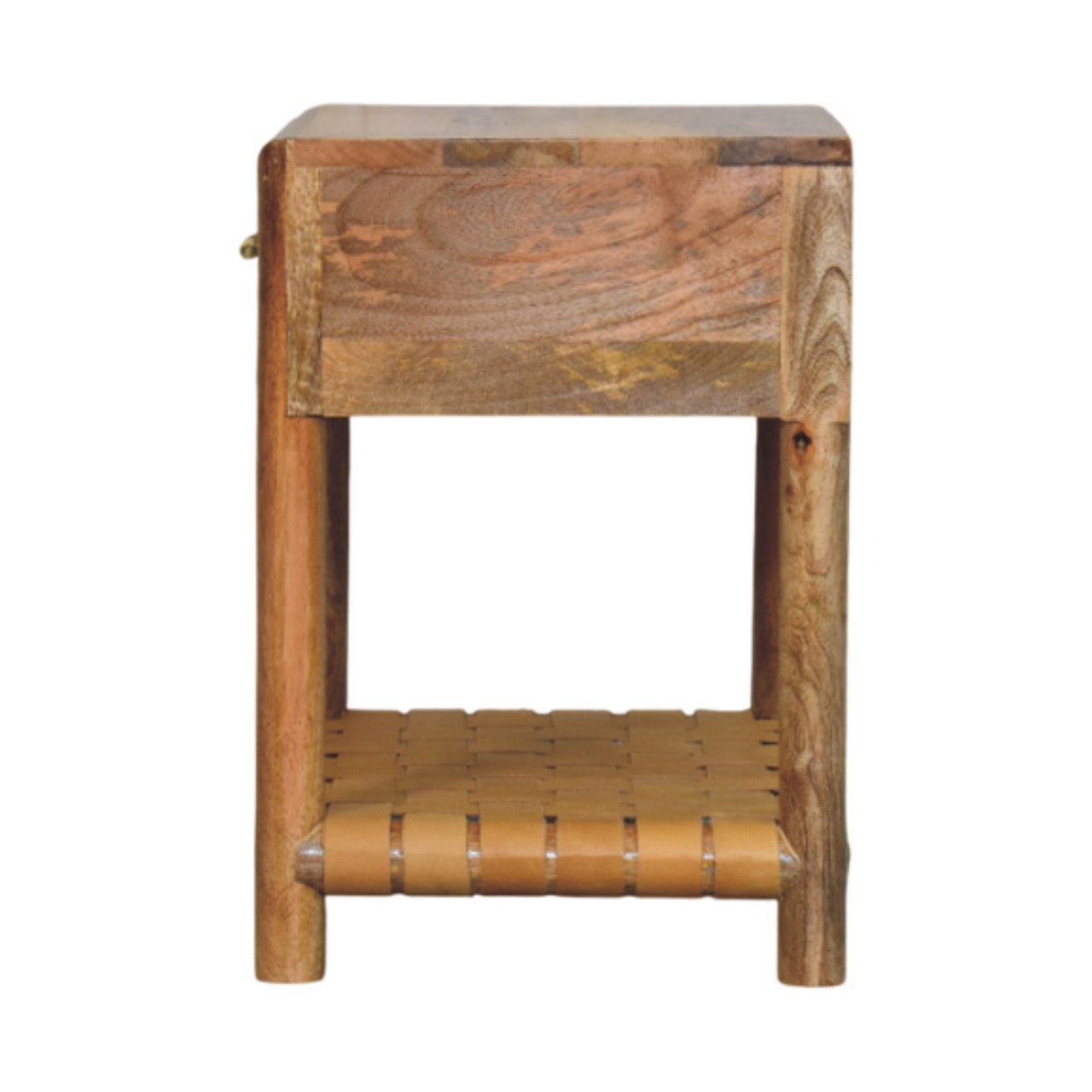 Regency Woven Oak-ish Nightstand with Drawer Accent Piece