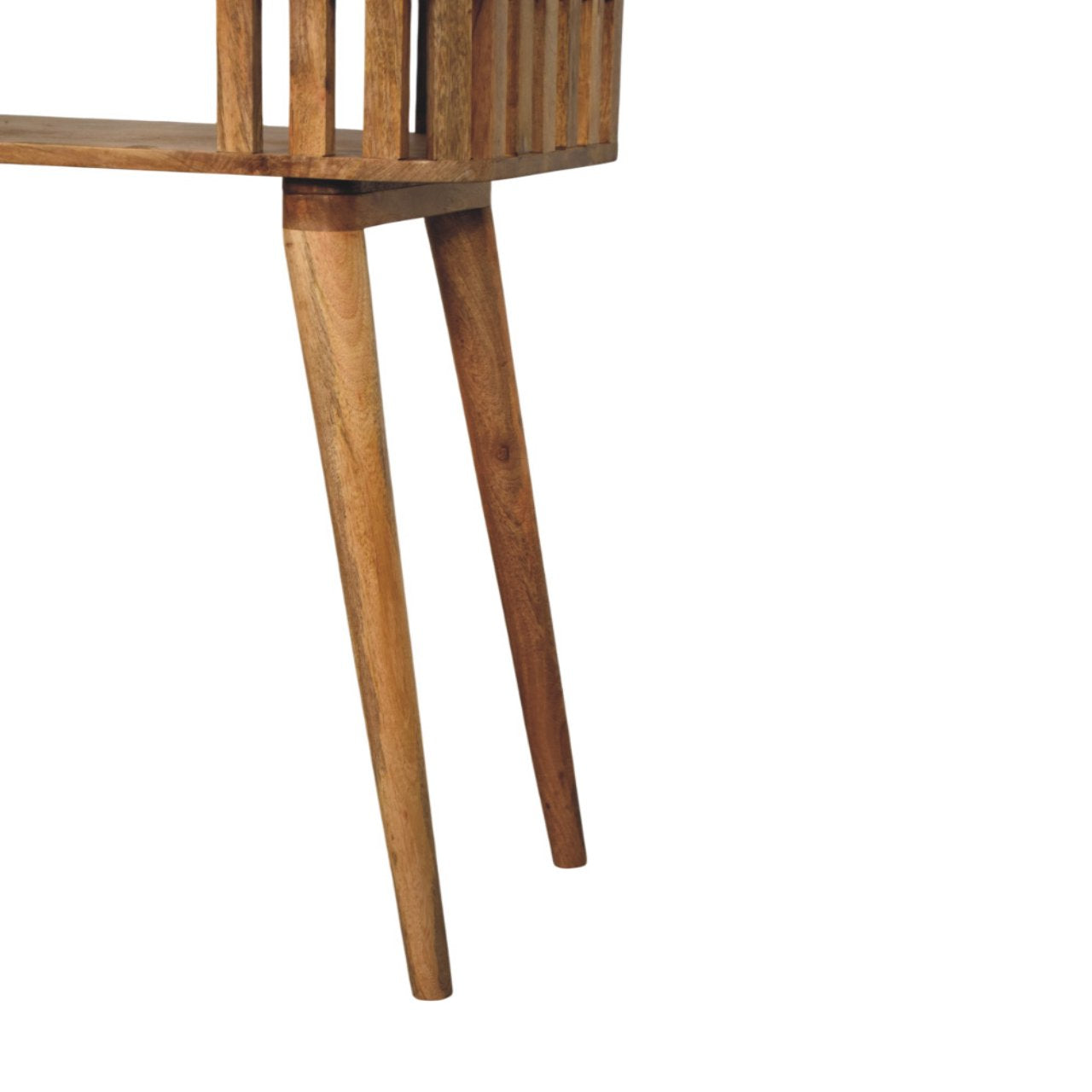 Slatted Oak-ish Console Table
