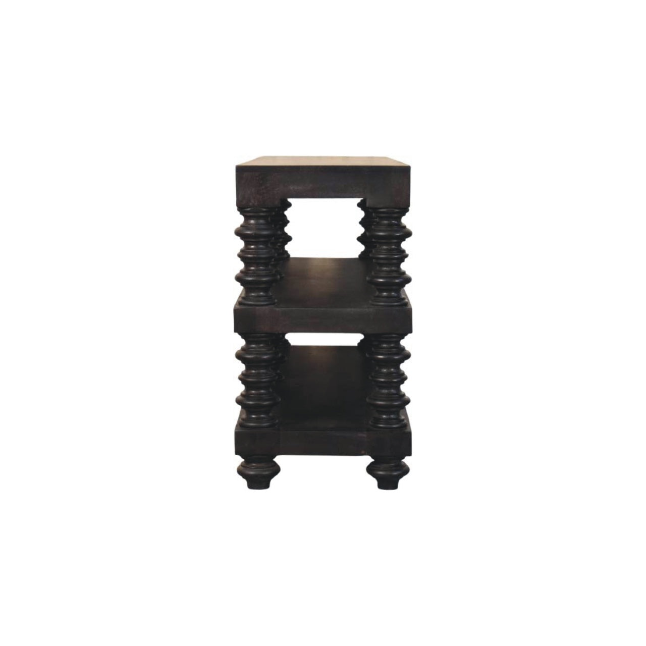Spindle Shelf Console in Carbon Ash Chest of Drawers