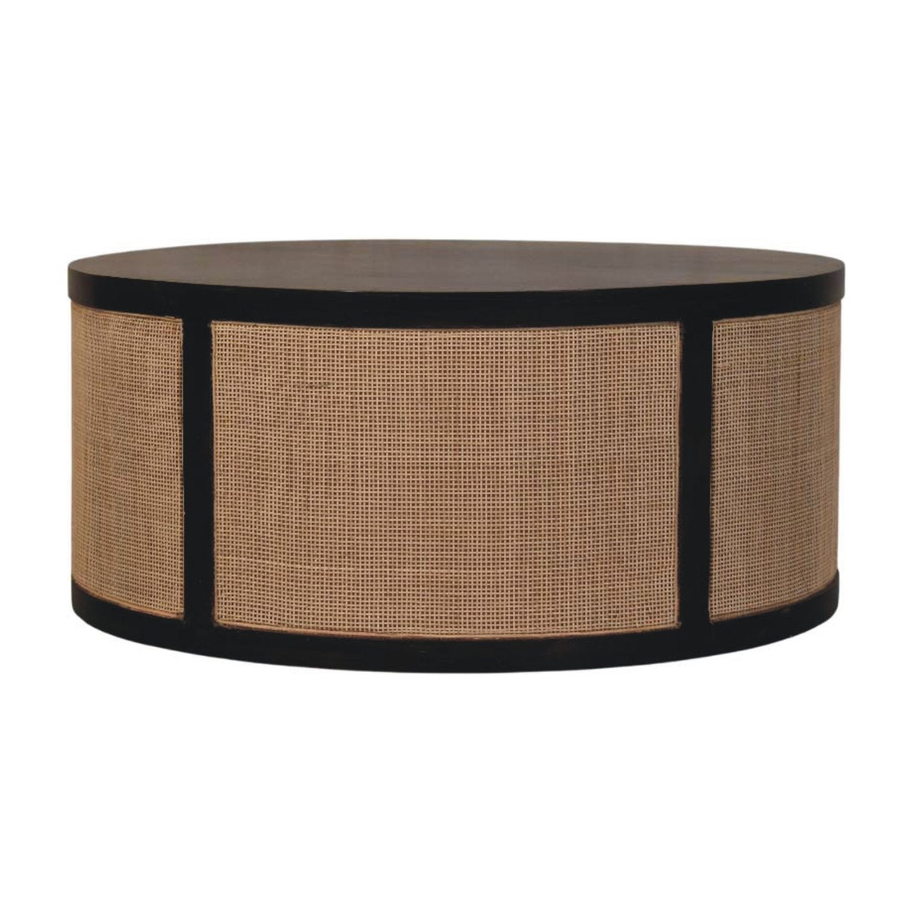 Monaco Round Rattan Centerpiece Storage Bench