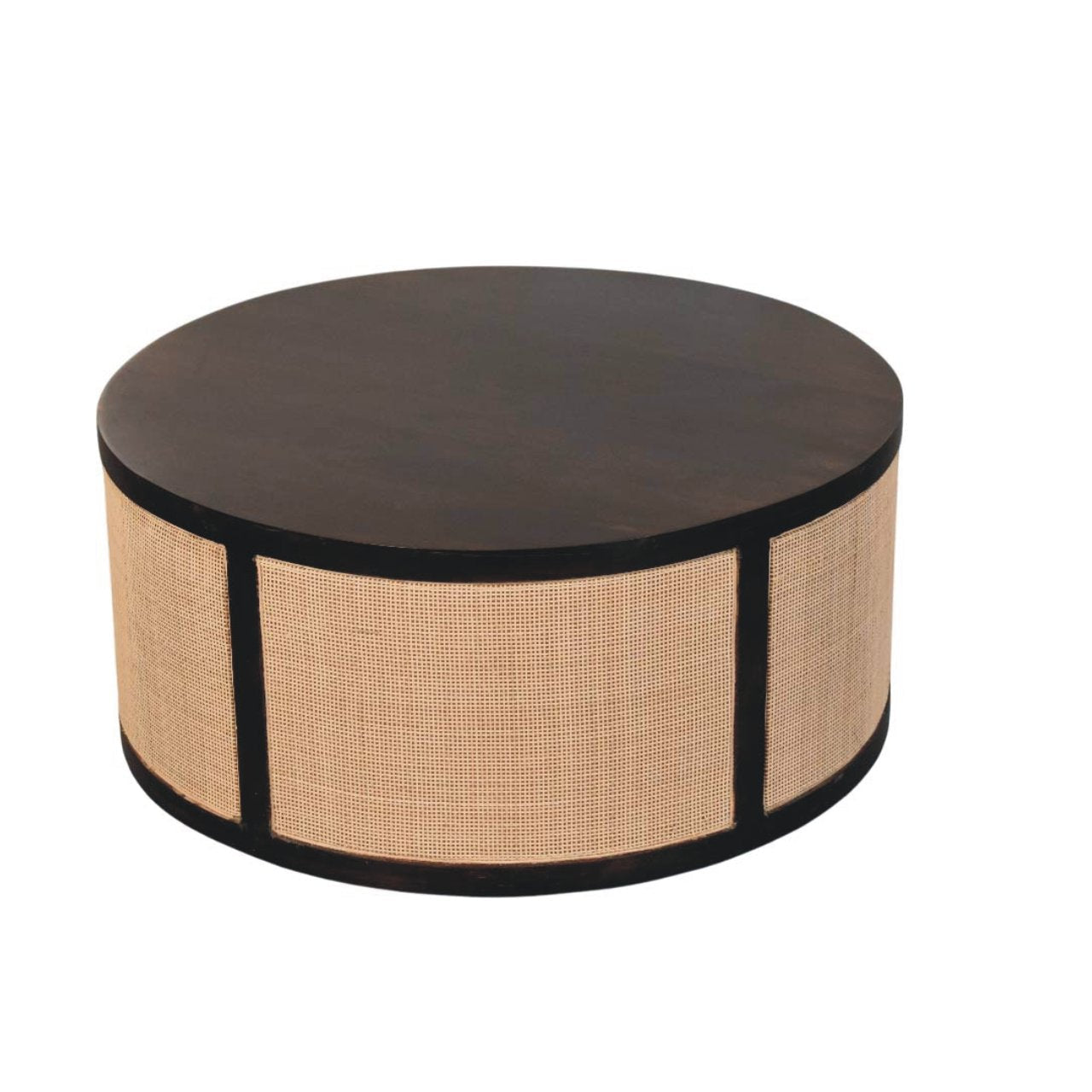 Monaco Round Rattan Centerpiece Storage Bench