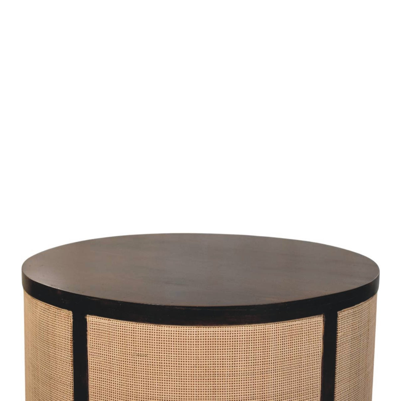 Monaco Round Rattan Centerpiece Storage Bench