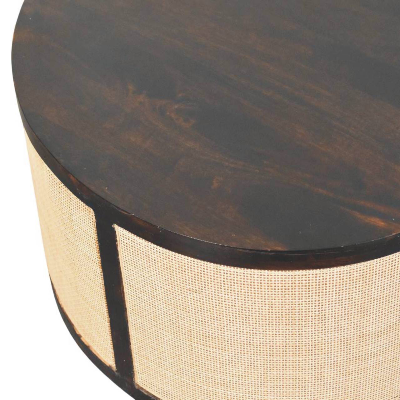 Monaco Round Rattan Centerpiece Storage Bench