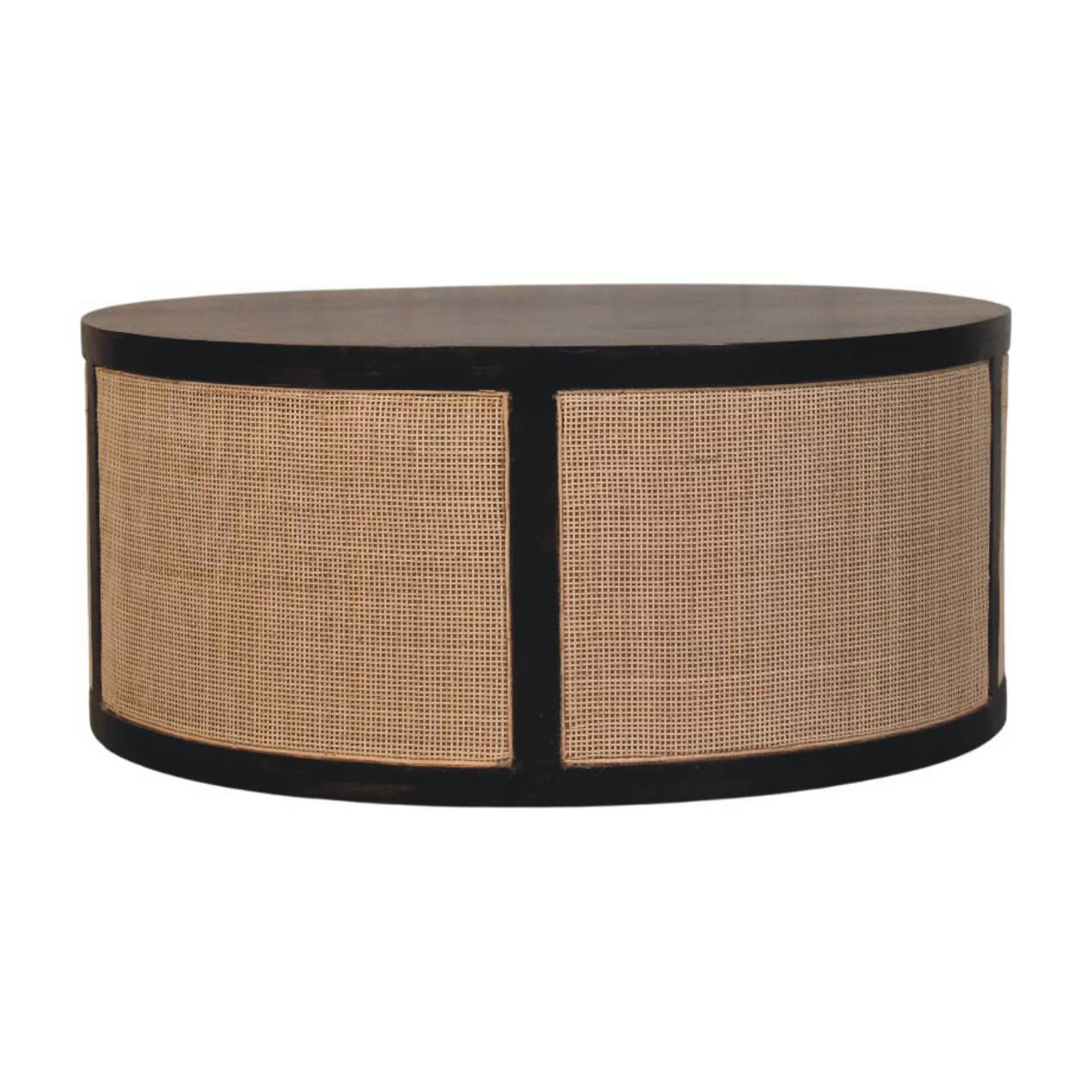 Monaco Round Rattan Centerpiece Storage Bench