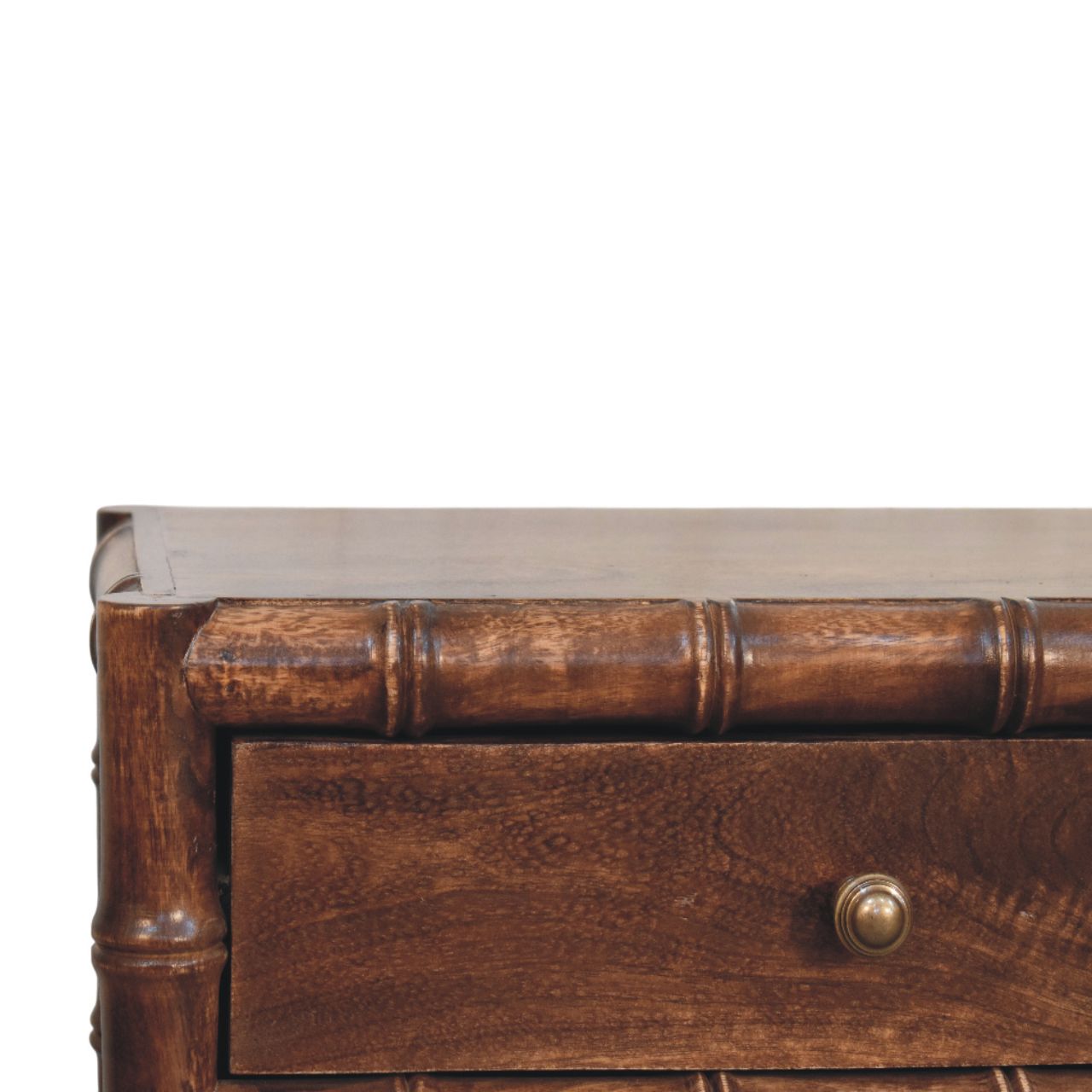 Bamboo Frame Nightstand in Roasted Almond Accent Piece