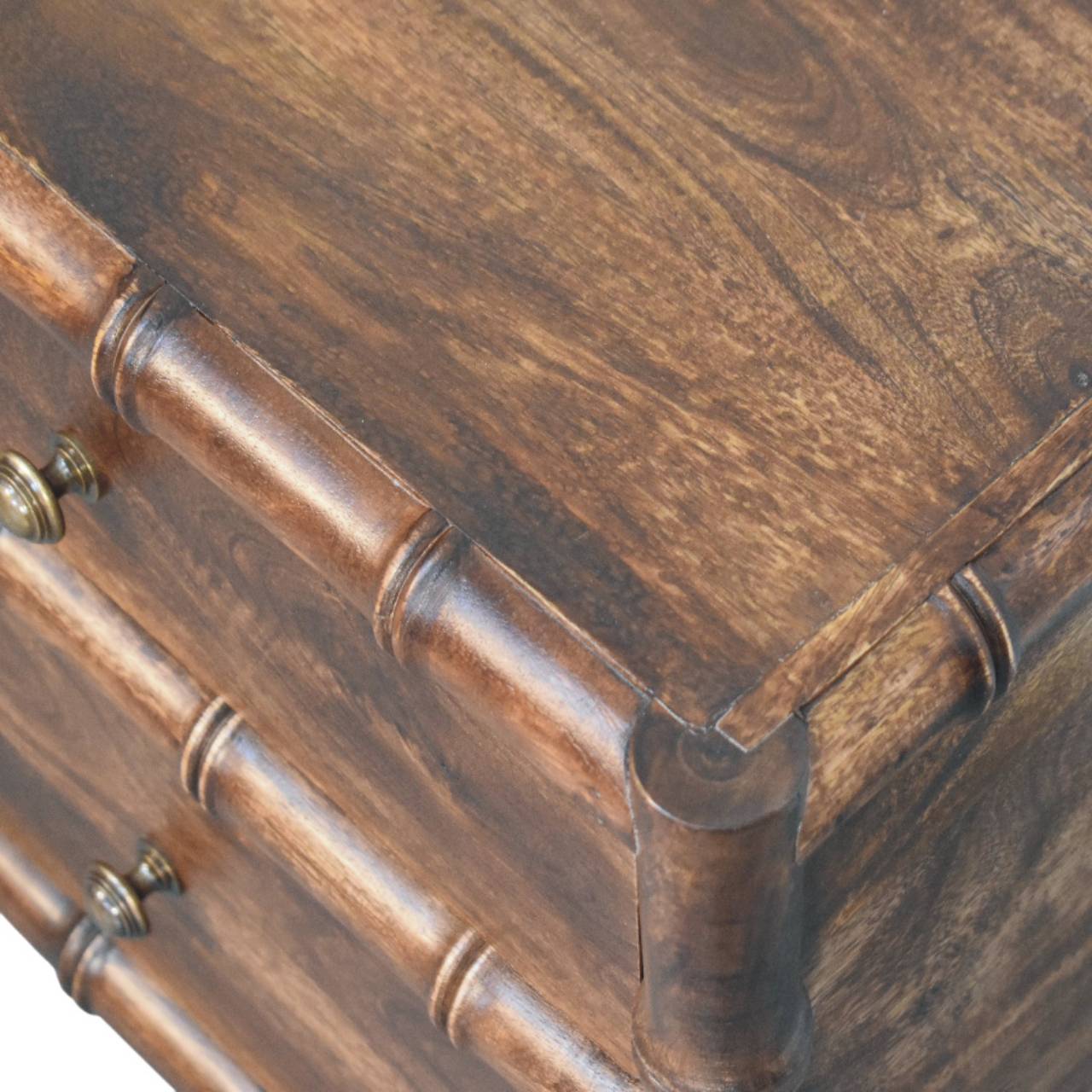 Bamboo Frame Nightstand in Roasted Almond Accent Piece