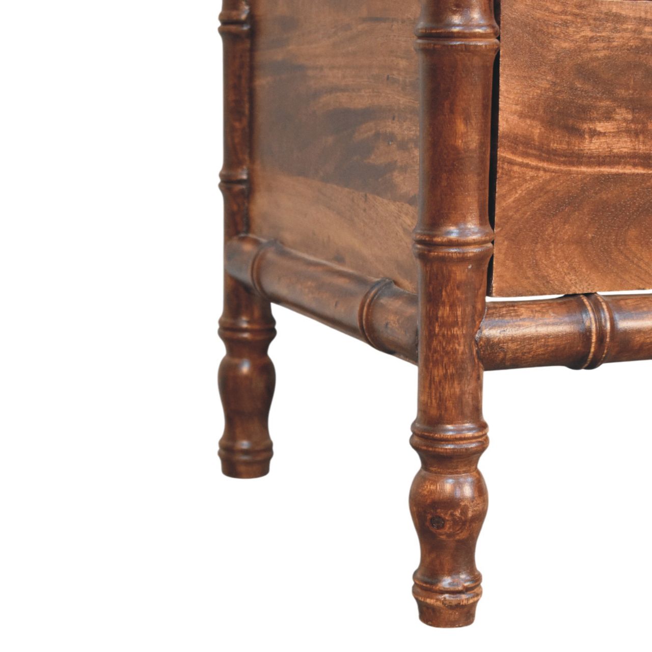 Bamboo Frame Nightstand in Roasted Almond Accent Piece