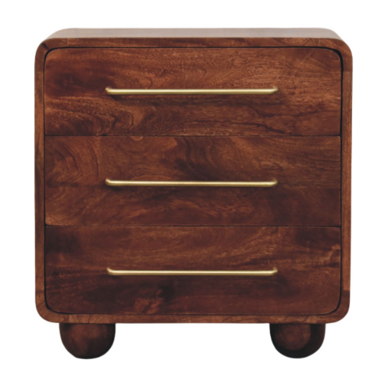 3-Drawer Rounded Chest of Drawers