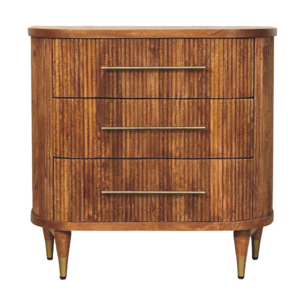 Emerson Ribbed 3-Drawer Chest of Drawers