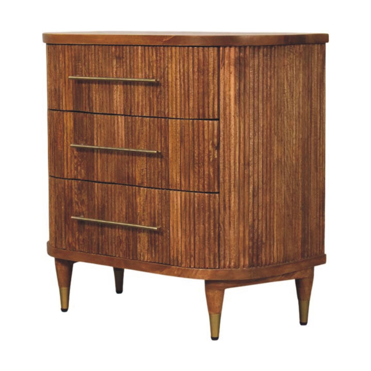 Emerson Ribbed 3-Drawer Chest of Drawers