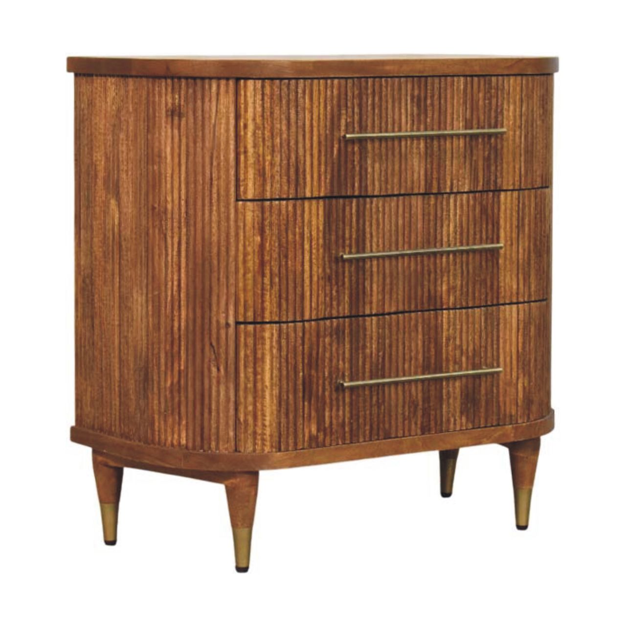 Emerson Ribbed 3-Drawer Chest of Drawers