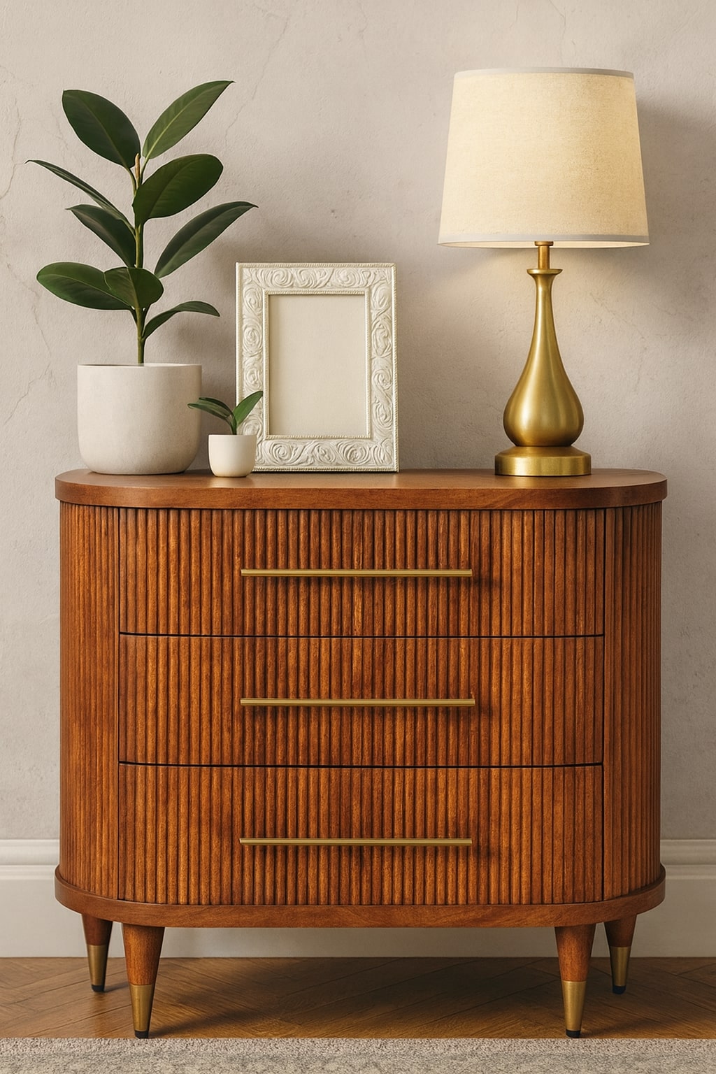 Emerson Ribbed 3-Drawer Chest of Drawers