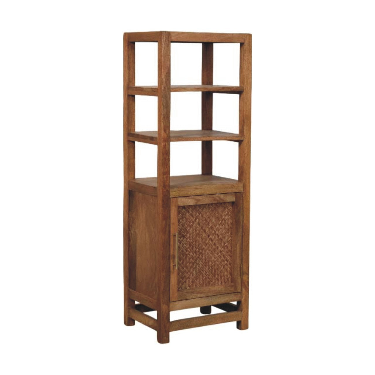Solid Wood Open Shelf Unit Chest of Drawers