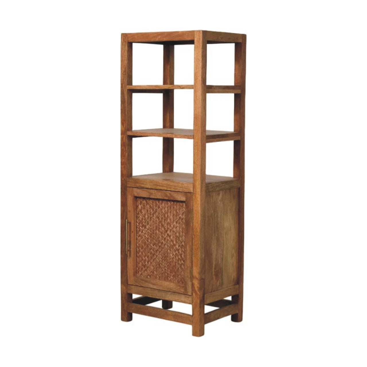 Solid Wood Open Shelf Unit Chest of Drawers