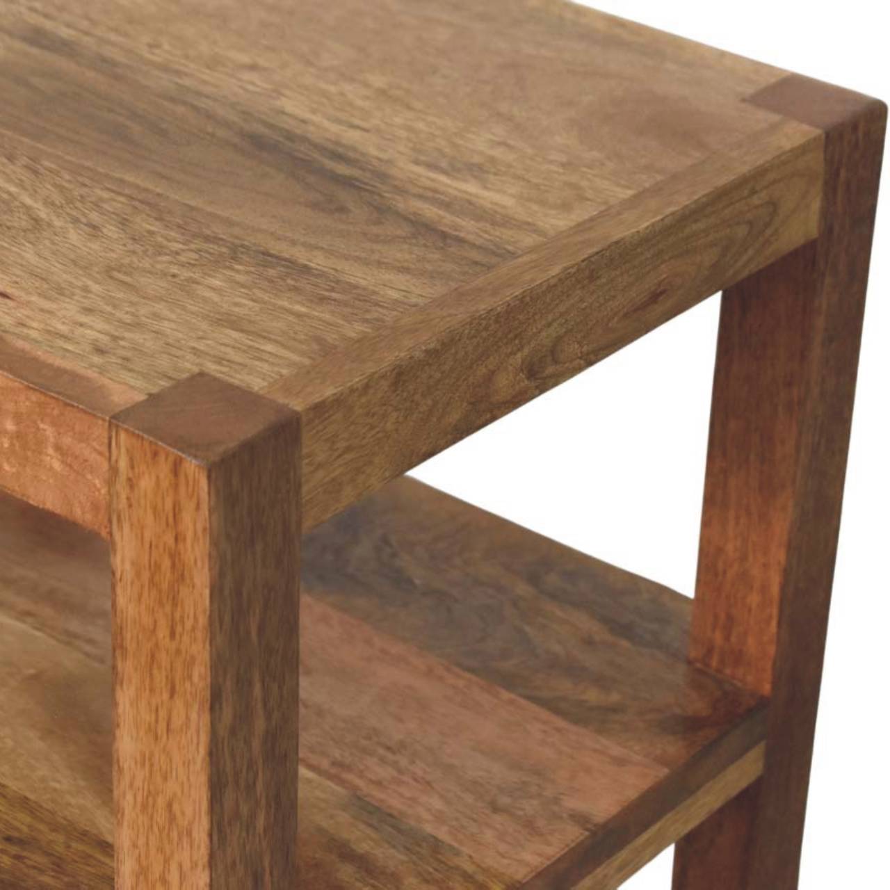 Solid Wood Open Shelf Unit Chest of Drawers