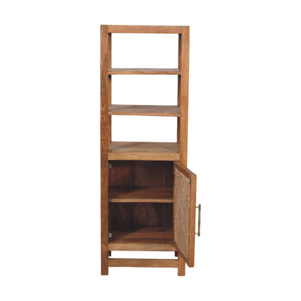 Solid Wood Open Shelf Unit Chest of Drawers