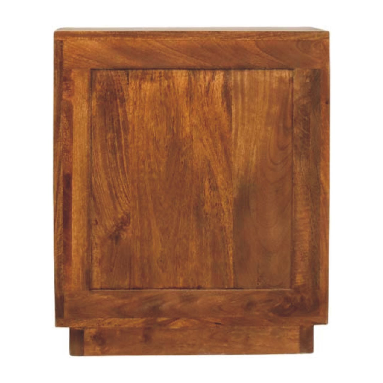 Solid Wood Curved Ribbed Bedside with Drawer Bedside