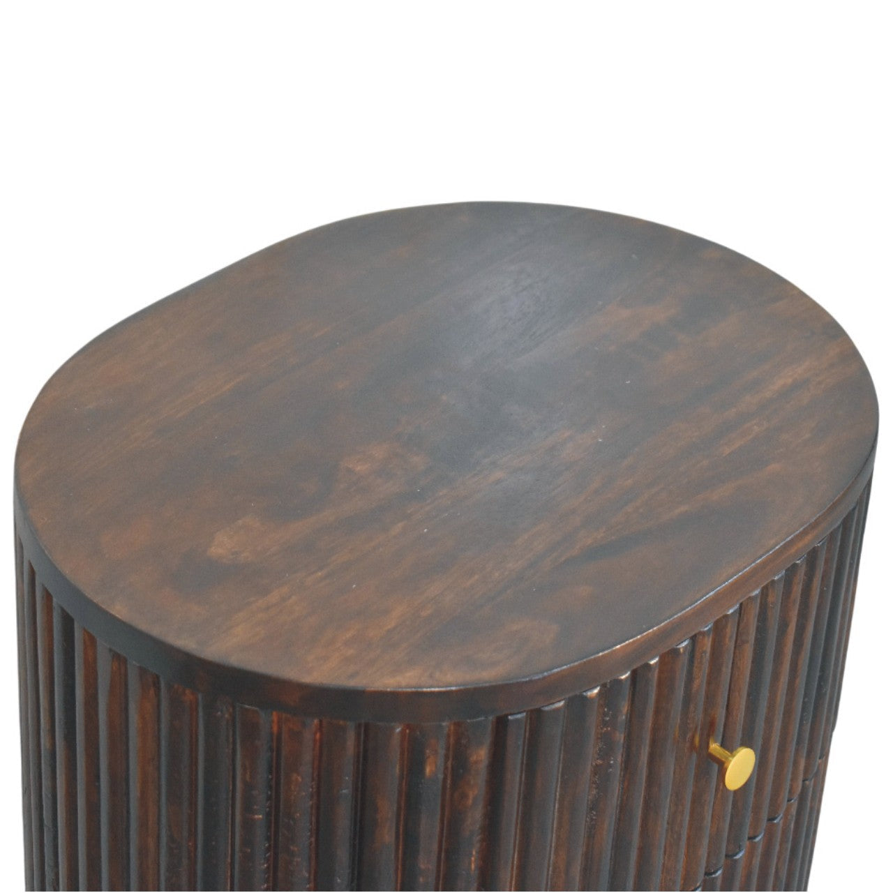 Curved Fluted 3-Drawer Bedside Table