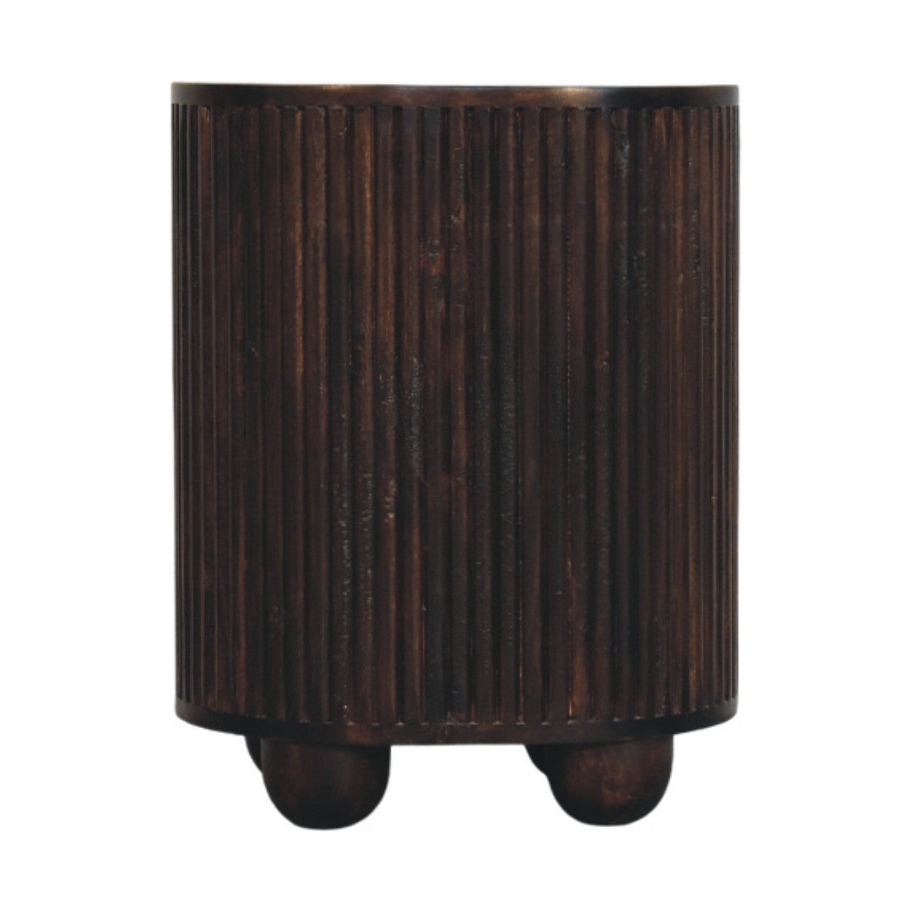 Curved Fluted 3-Drawer Bedside Table