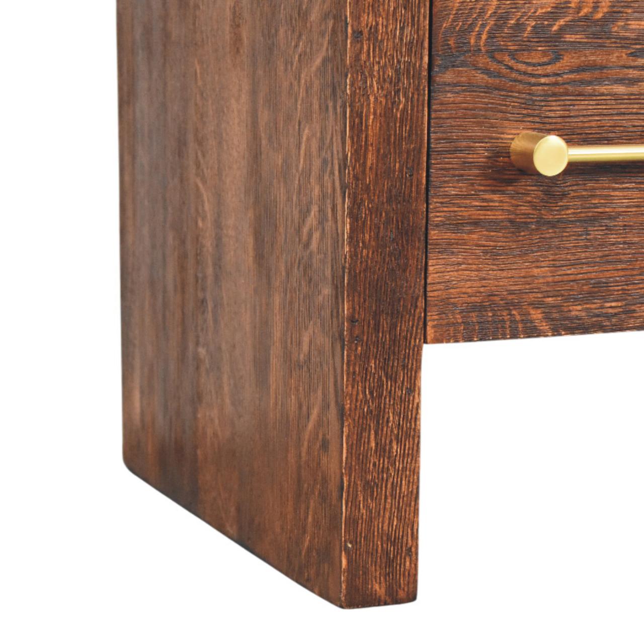 Aurelio Smoked Oak Bedside Table