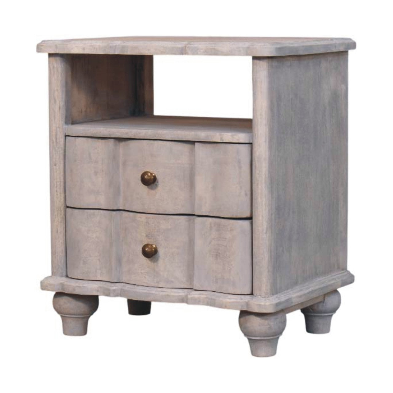 Lume Washed Open-Shelf Bedside