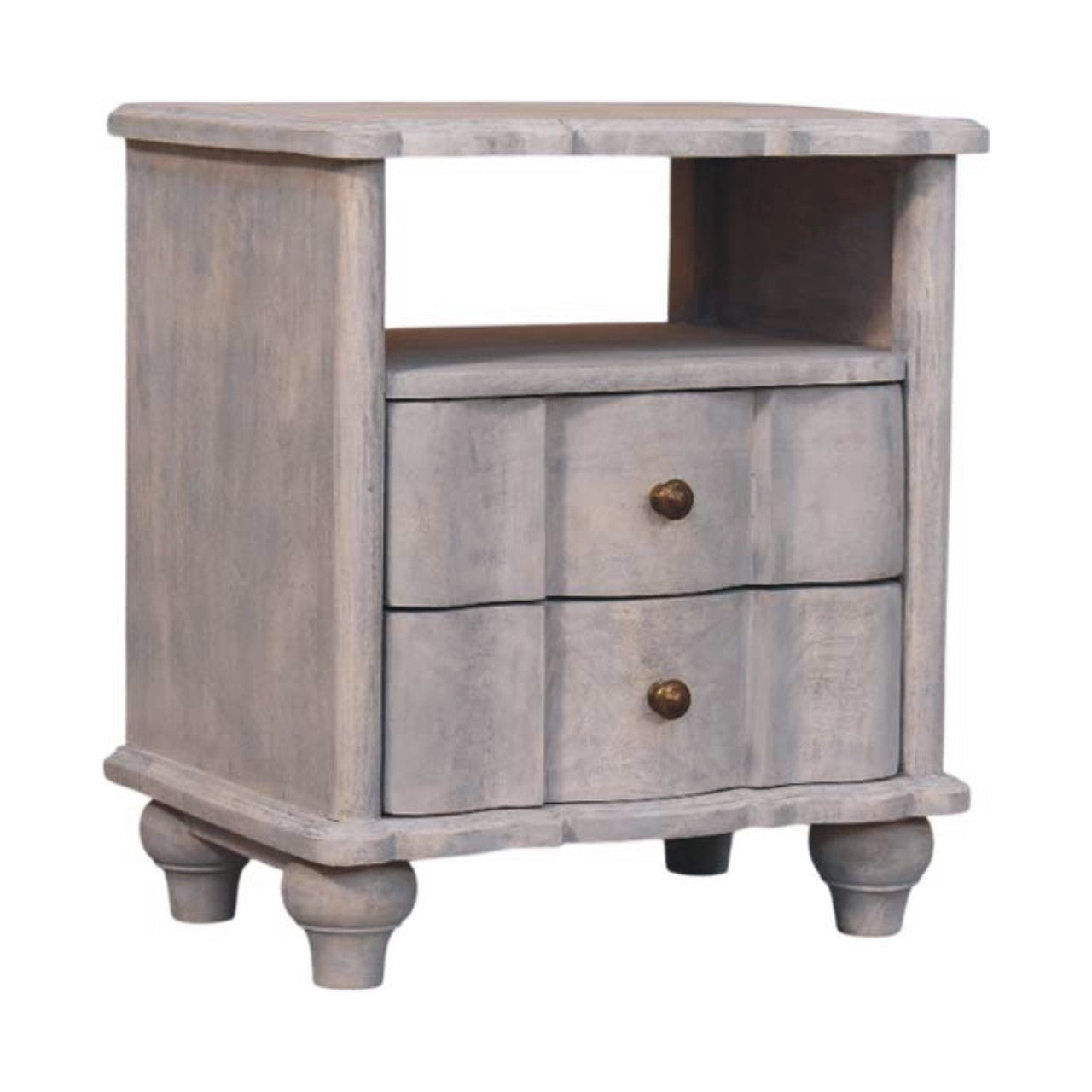 Lume Washed Open-Shelf Bedside
