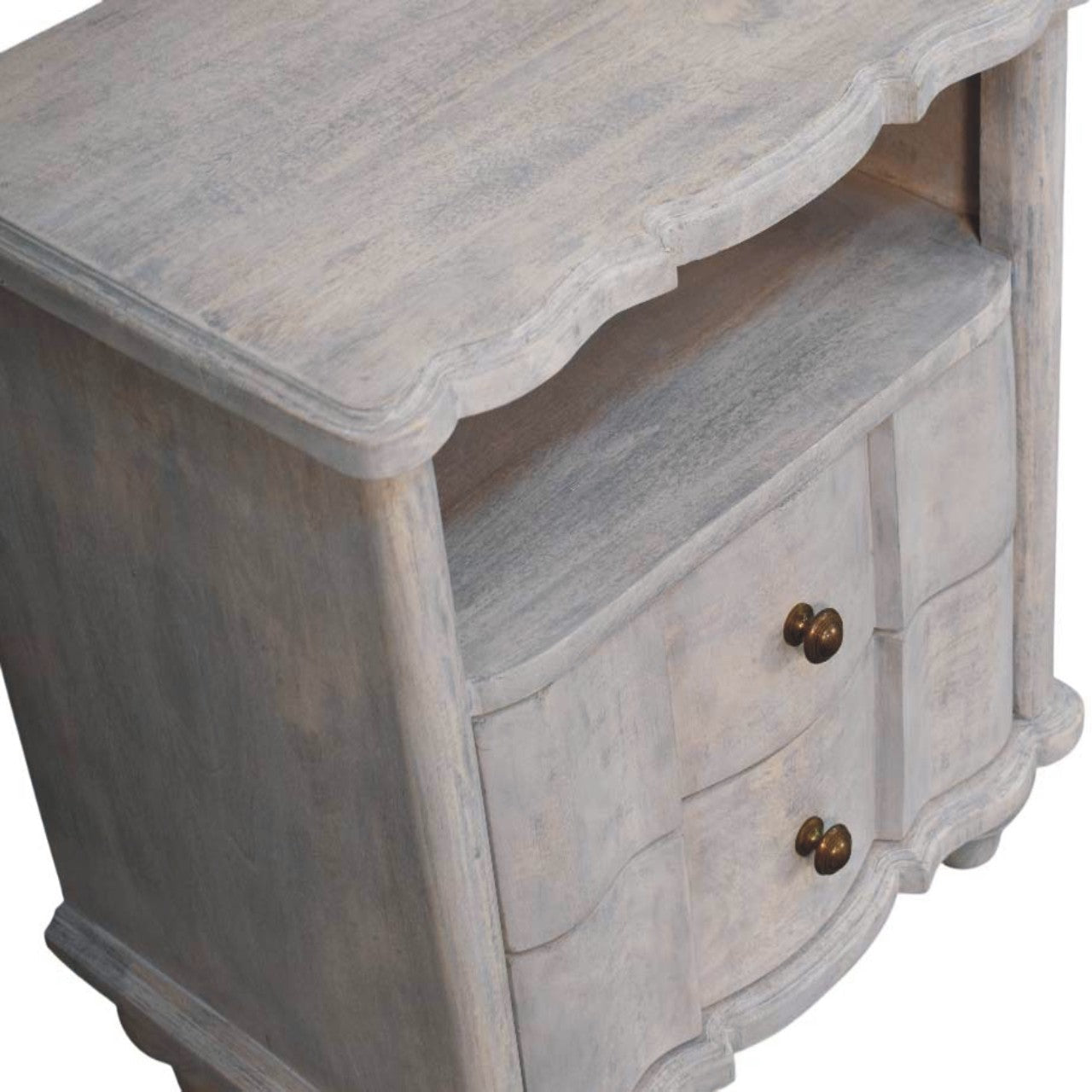 Lume Washed Open-Shelf Bedside