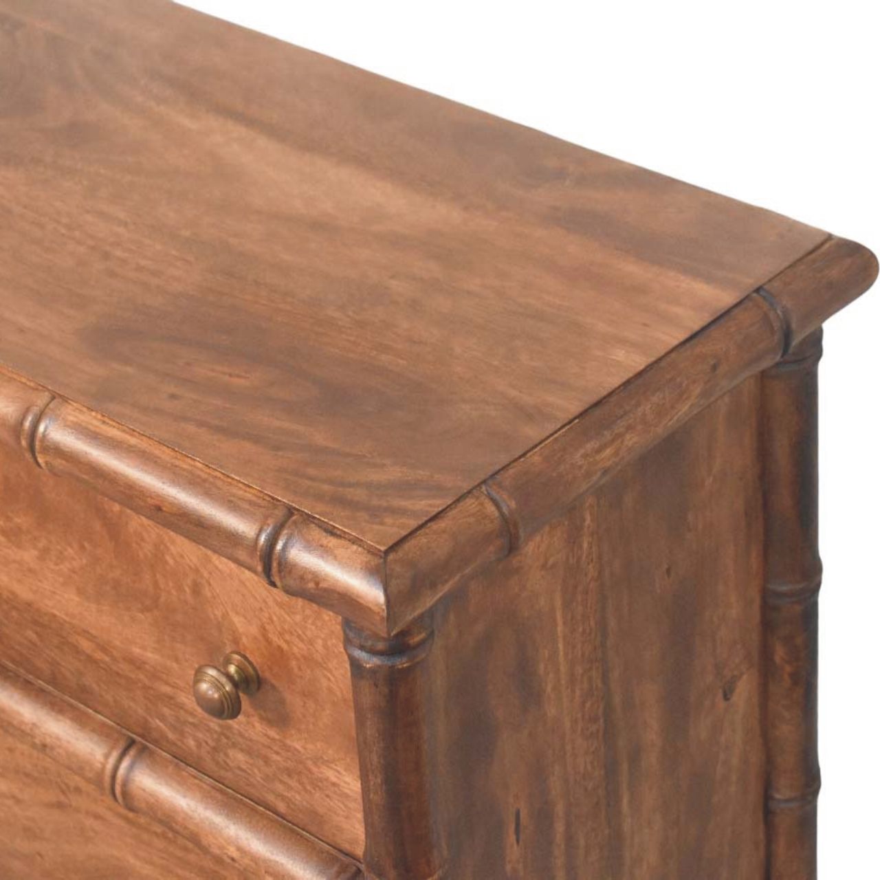 Bamboo Carved 3-Drawer Chest of Drawers