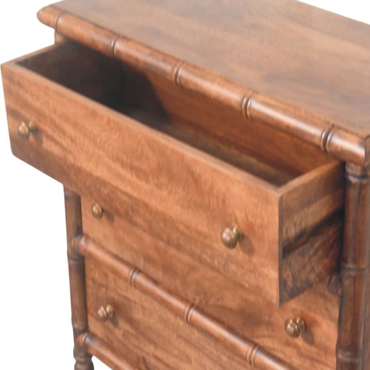 Bamboo Carved 3-Drawer Chest of Drawers