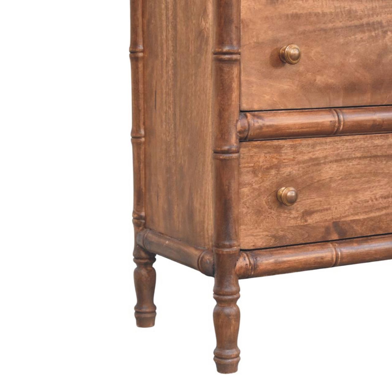 Bamboo Carved 3-Drawer Chest of Drawers