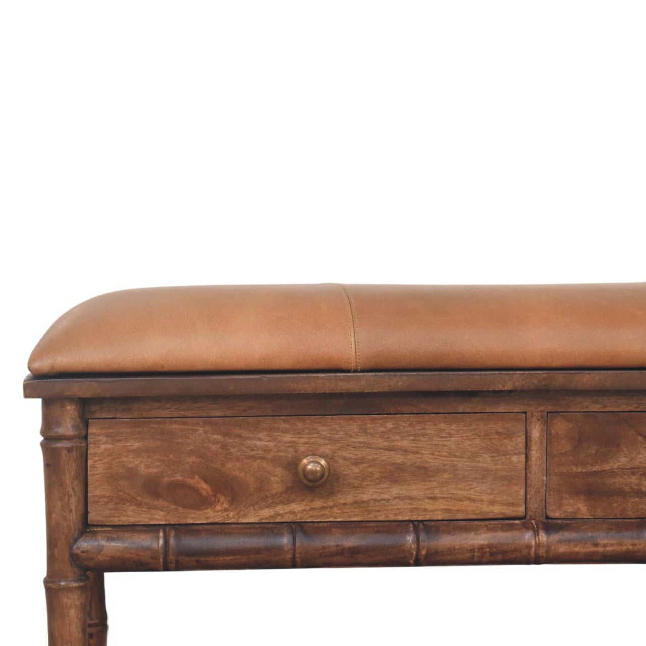 Bamboo Carved Storage Bench