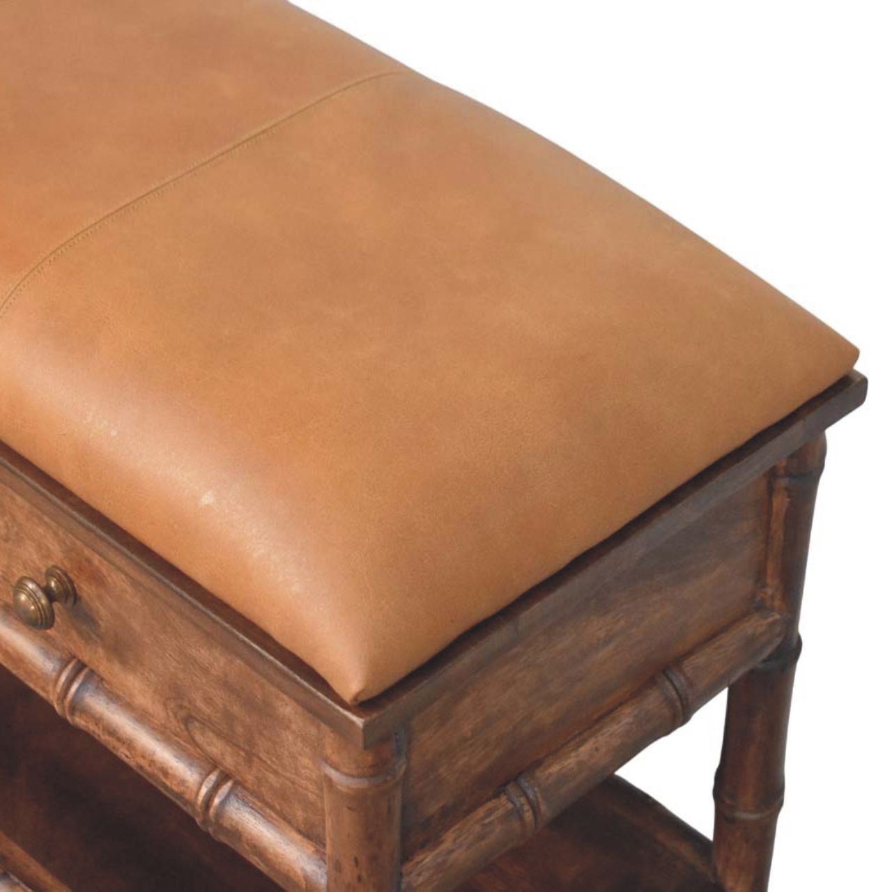 Bamboo Carved Storage Bench