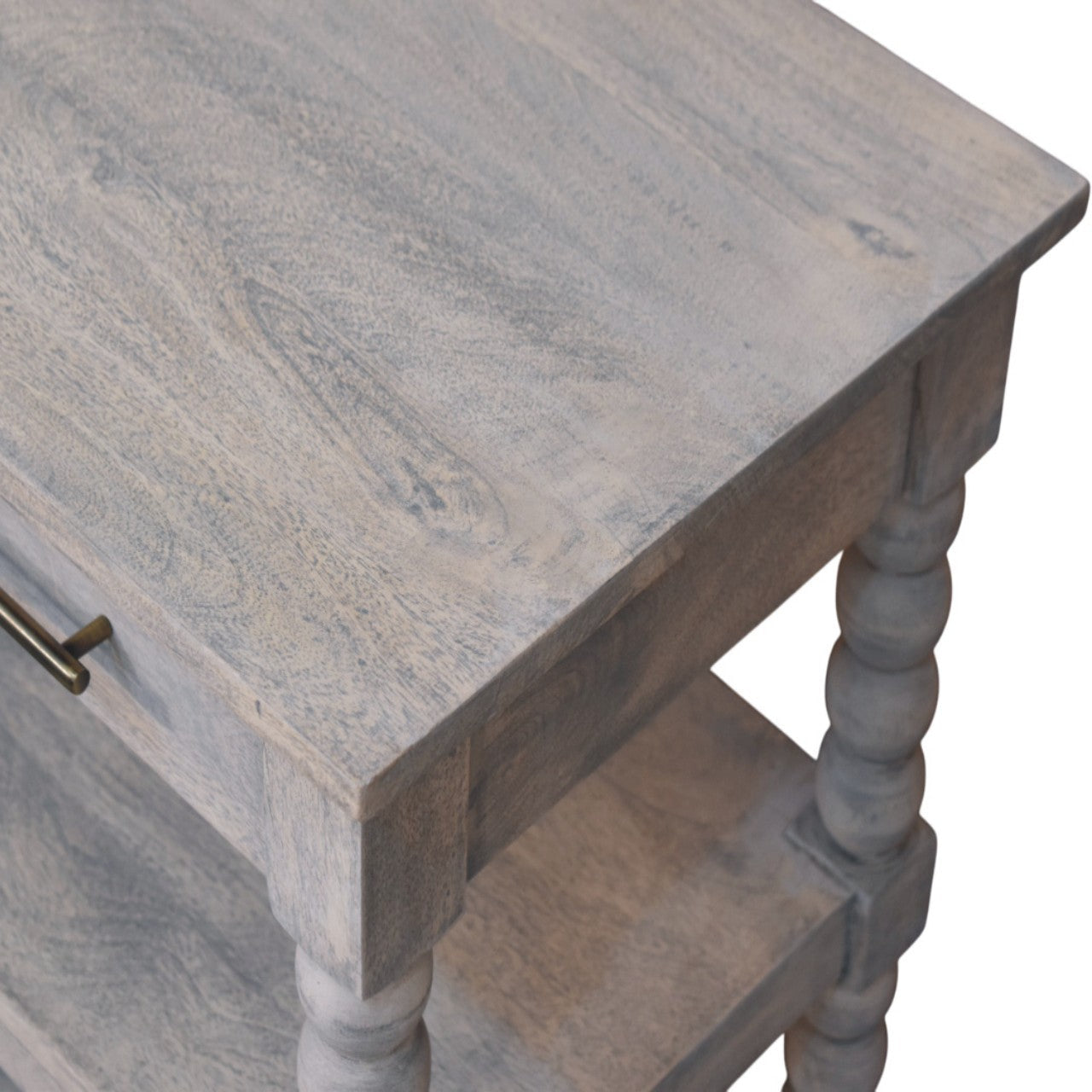Spindle Acid Wash Side Table