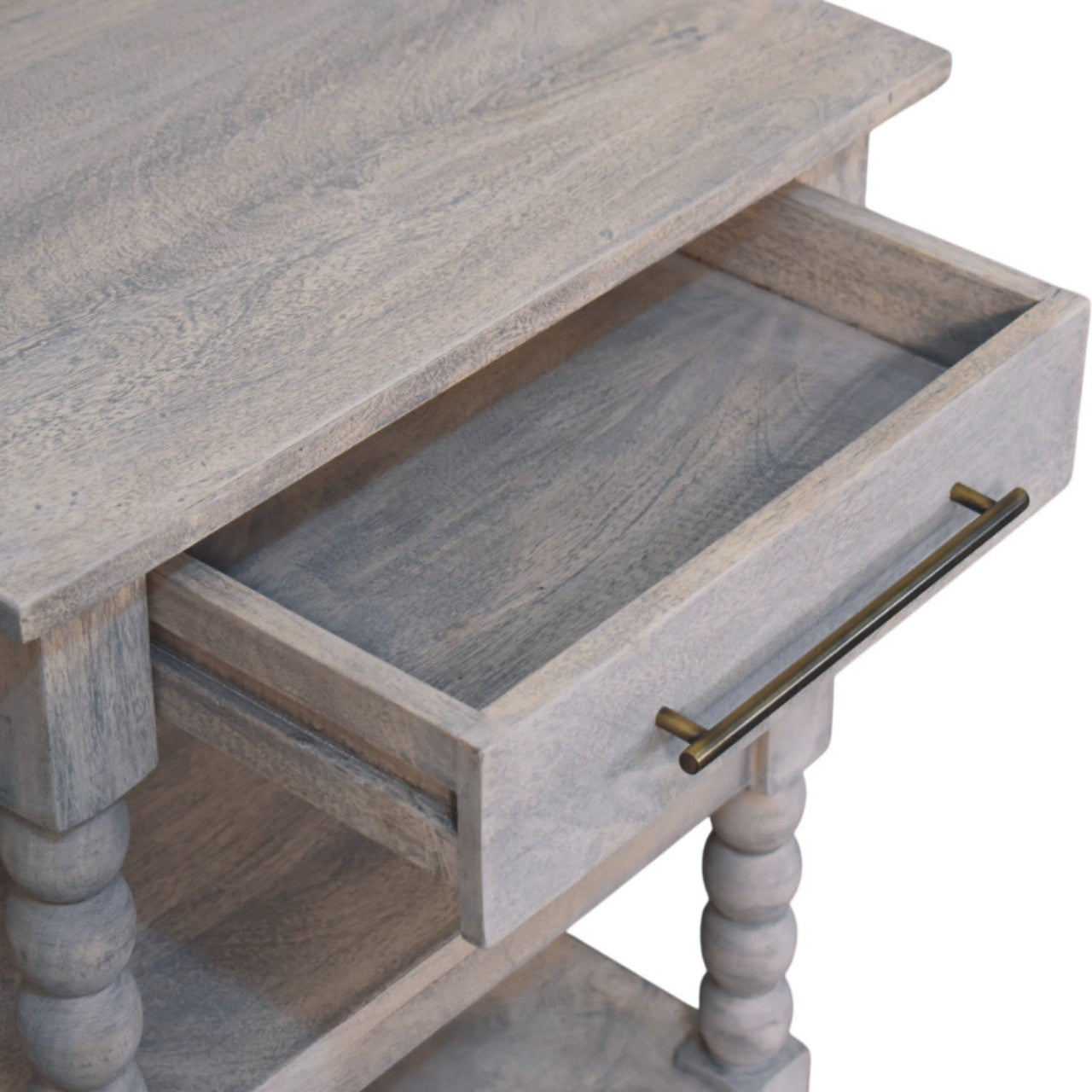 Spindle Acid Wash Side Table