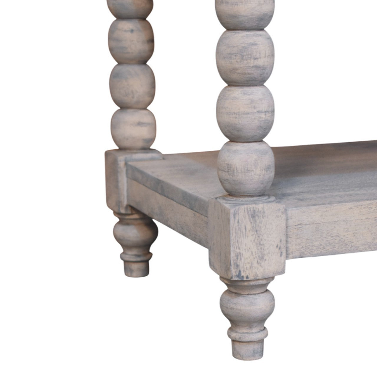Spindle Acid Wash Side Table