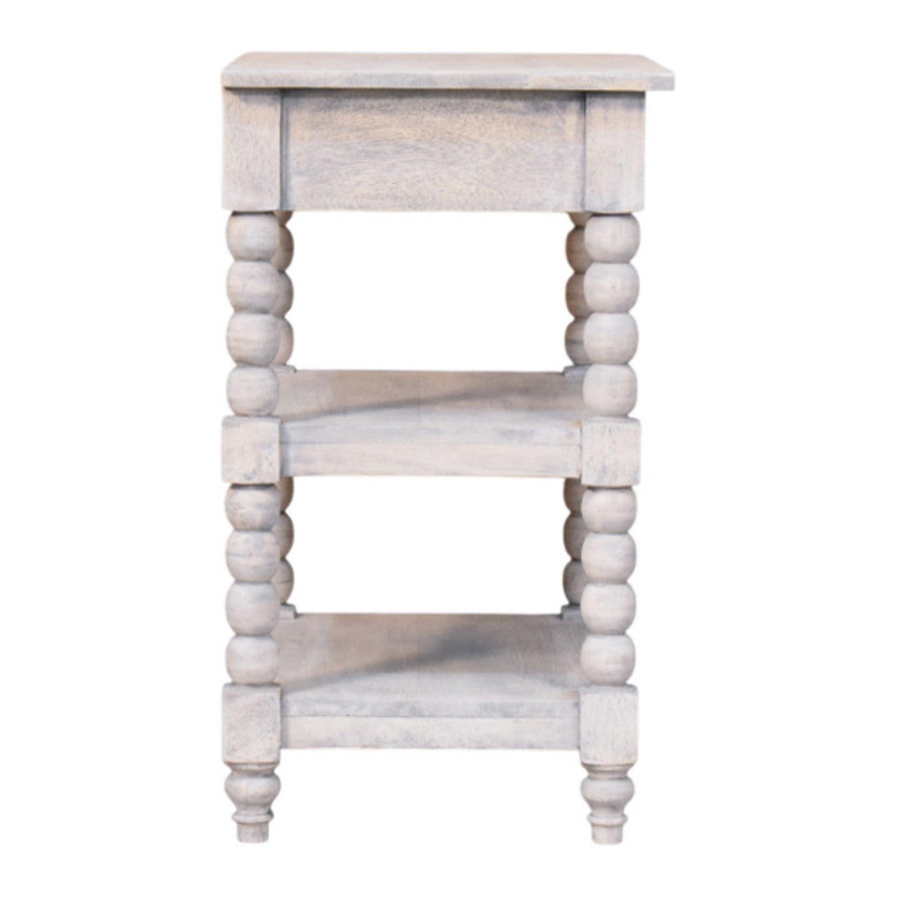 Spindle Acid Wash Side Table