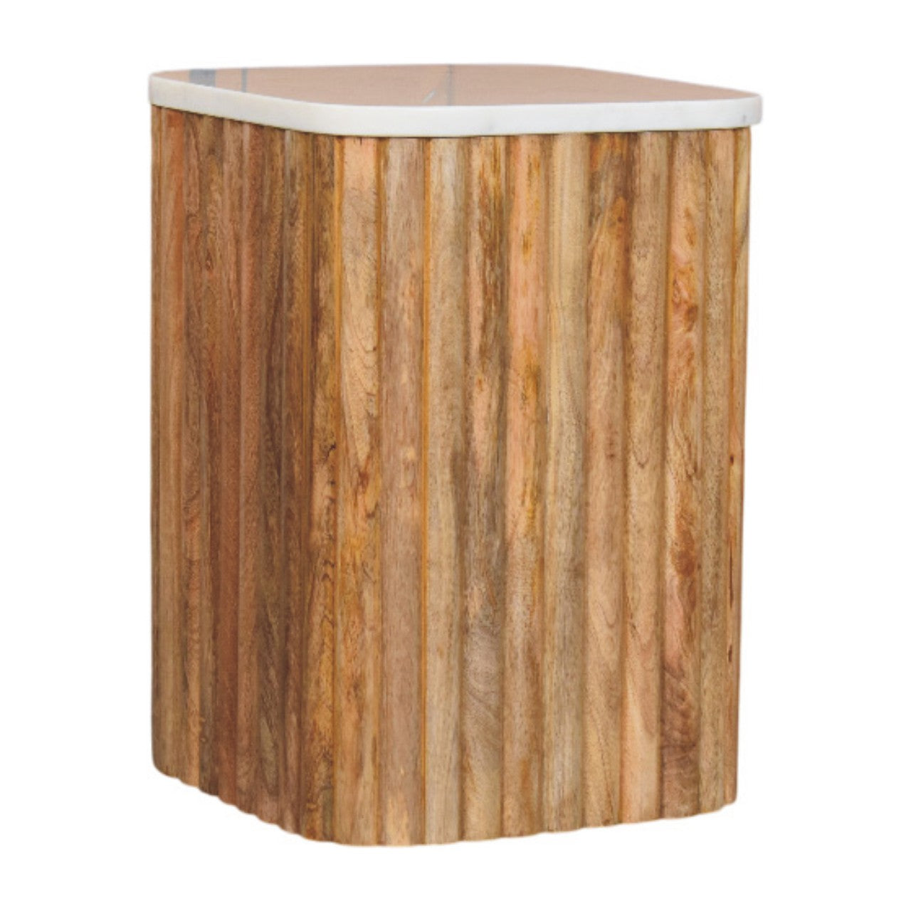 Oakish Marble Side Table Accent Piece