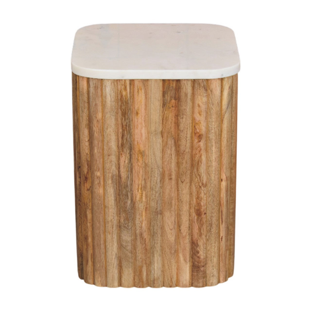 Oakish Marble Side Table Accent Piece