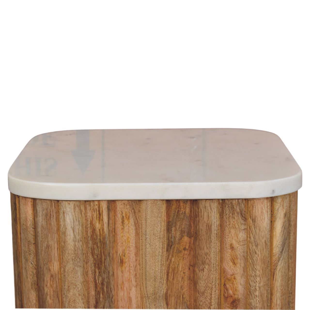 Oakish Marble Side Table Accent Piece