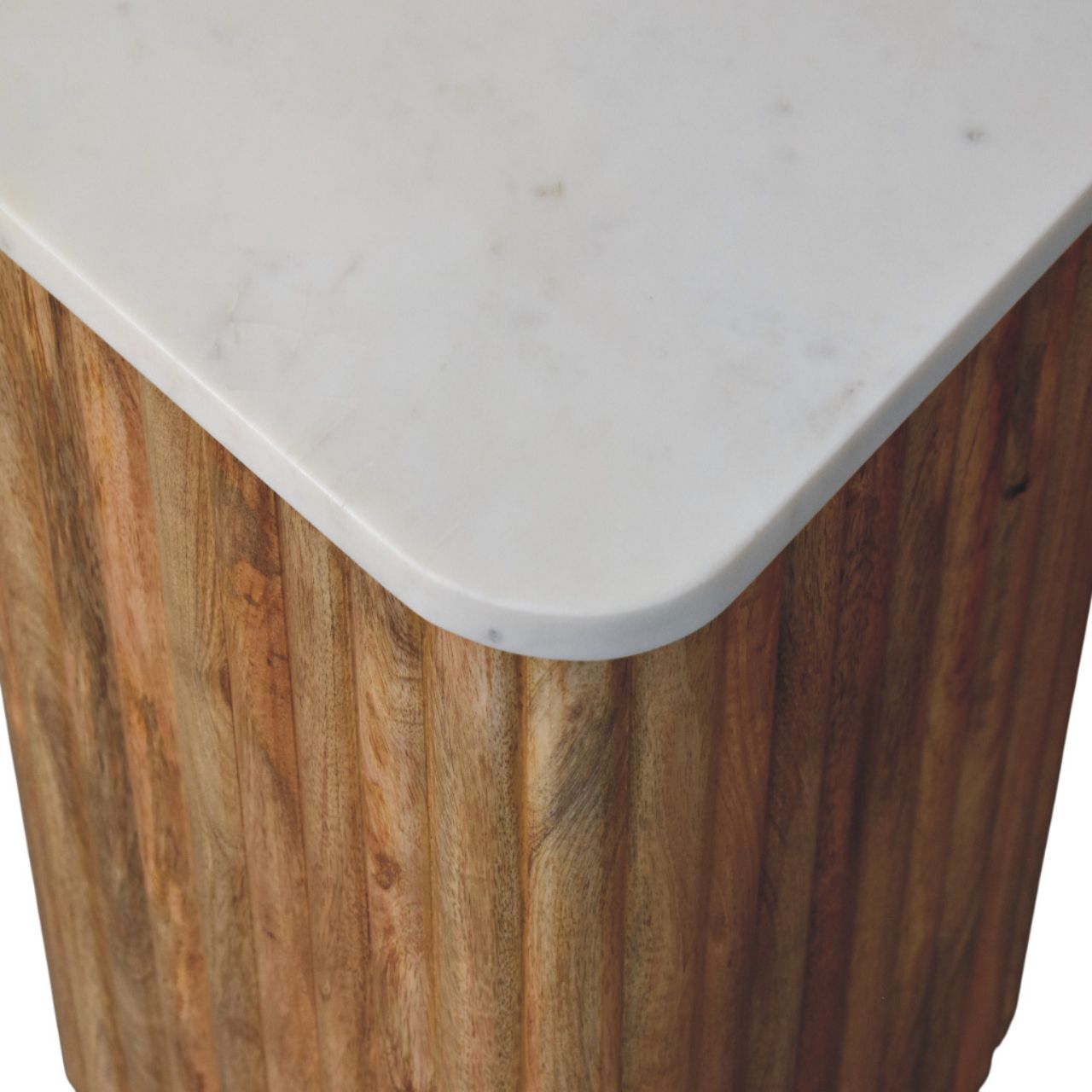 Oakish Marble Side Table Accent Piece