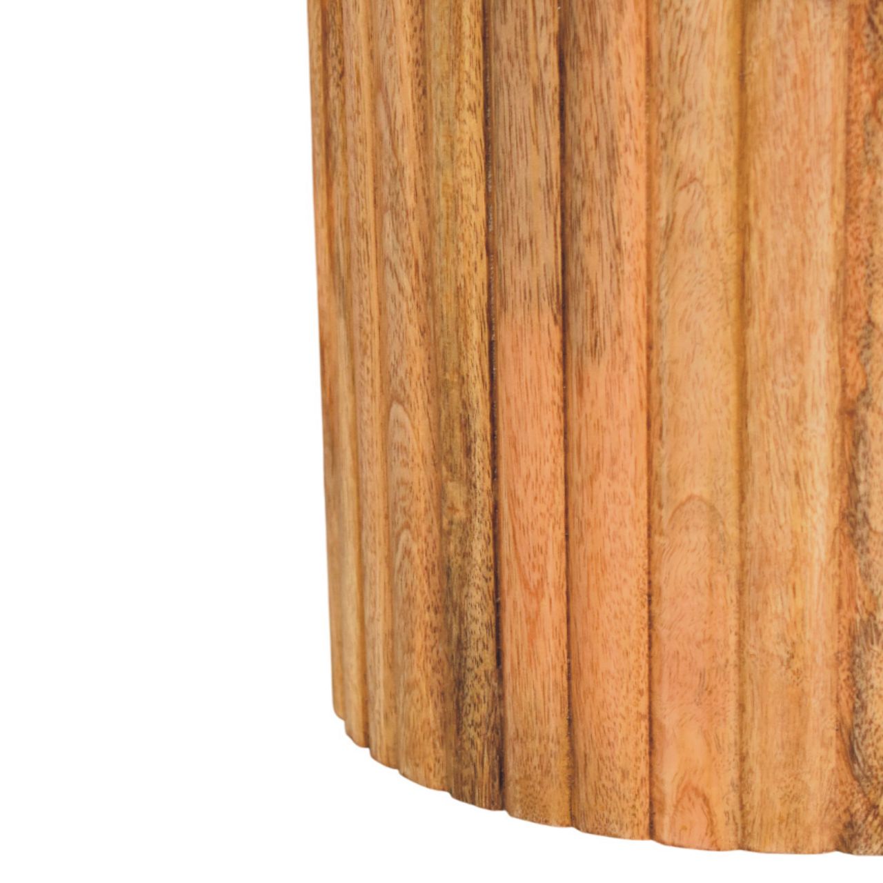 Fluted Marble Side Table Accent Piece
