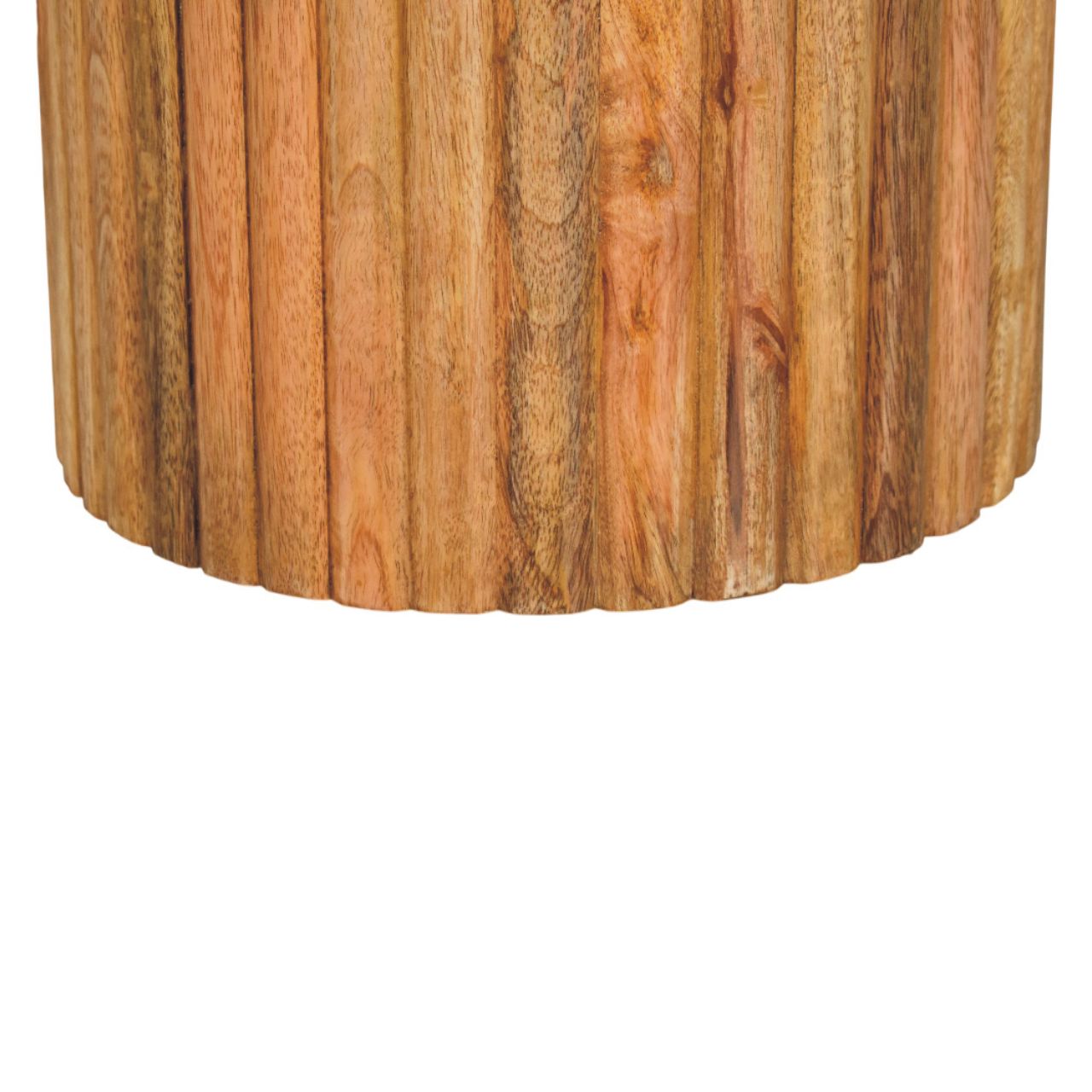 Fluted Marble Side Table Accent Piece