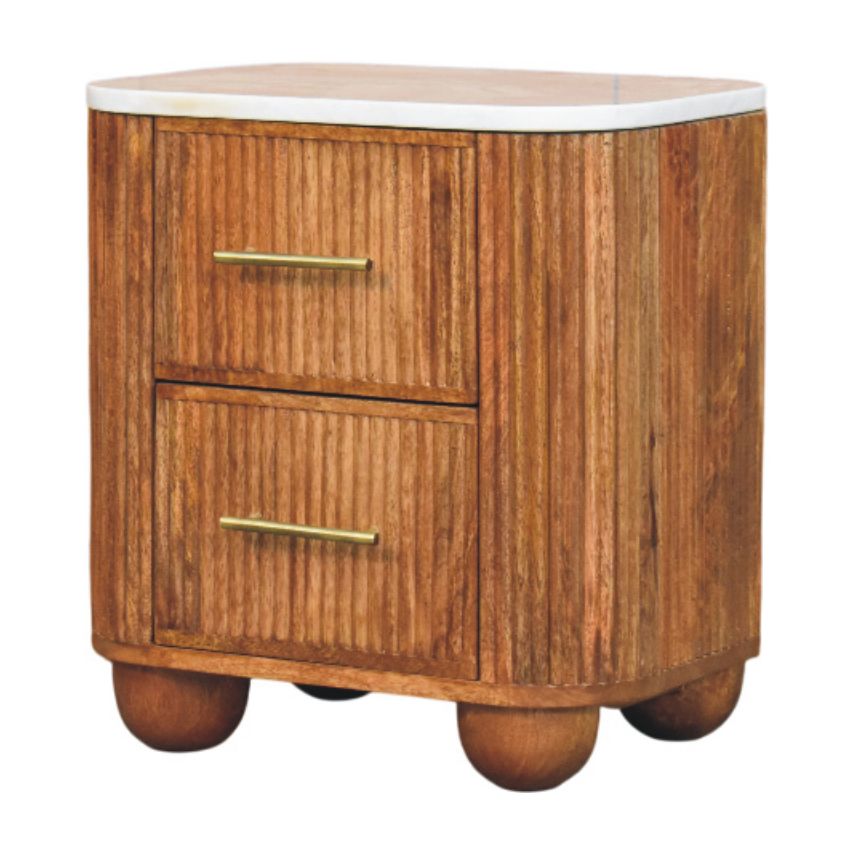Aurora Marble Bedside Table