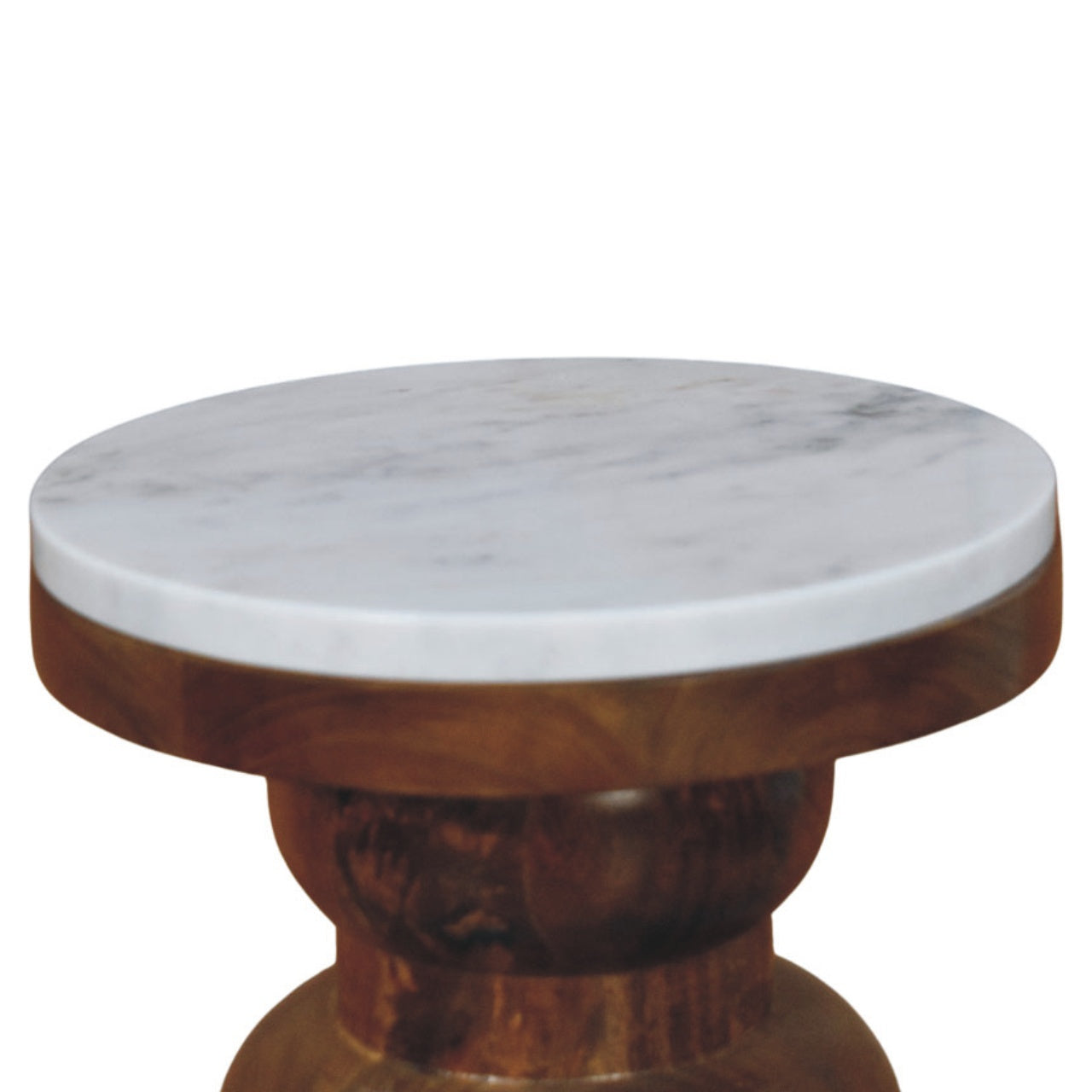 Marble Top Bulla Side Table Accent Piece