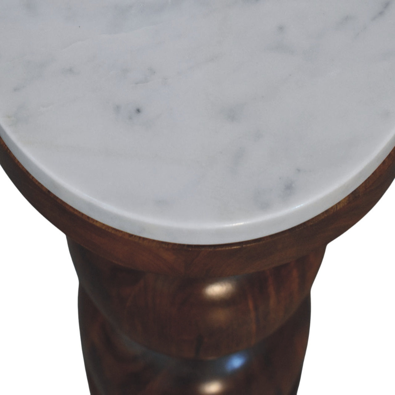 Marble Top Bulla Side Table Accent Piece
