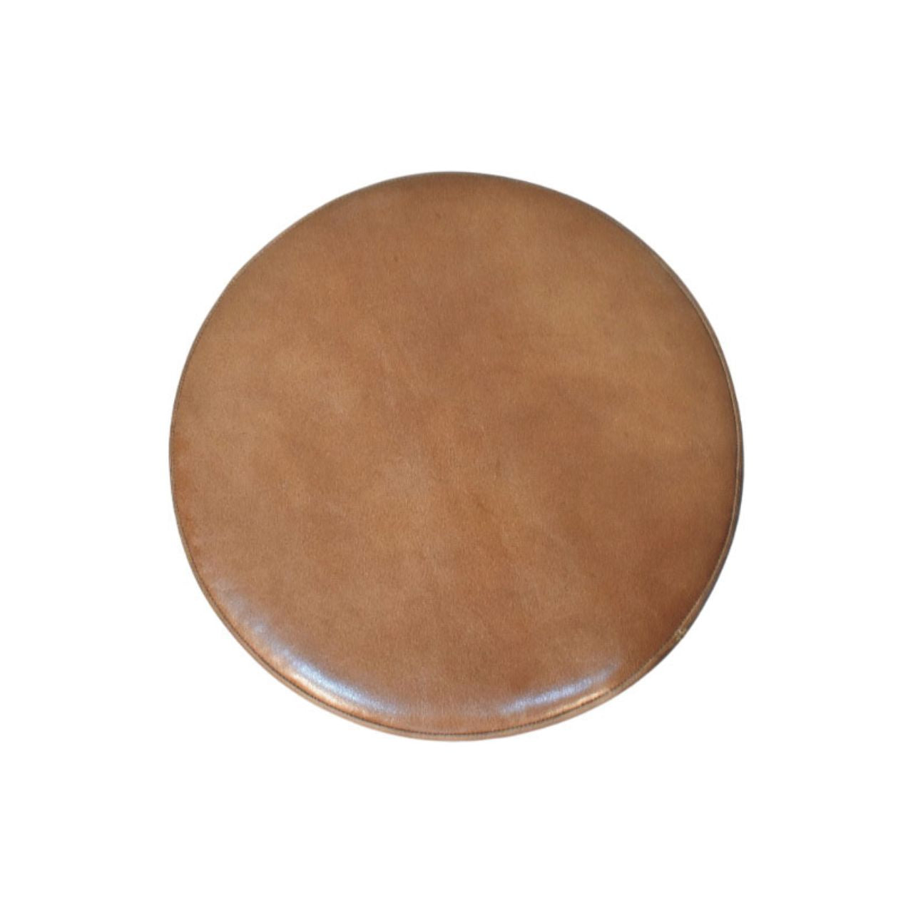 Ribbed Leather Accent Stool