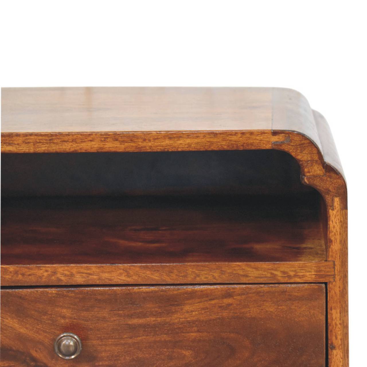 Avora Wall-Mounted Chestnut Bedside Table