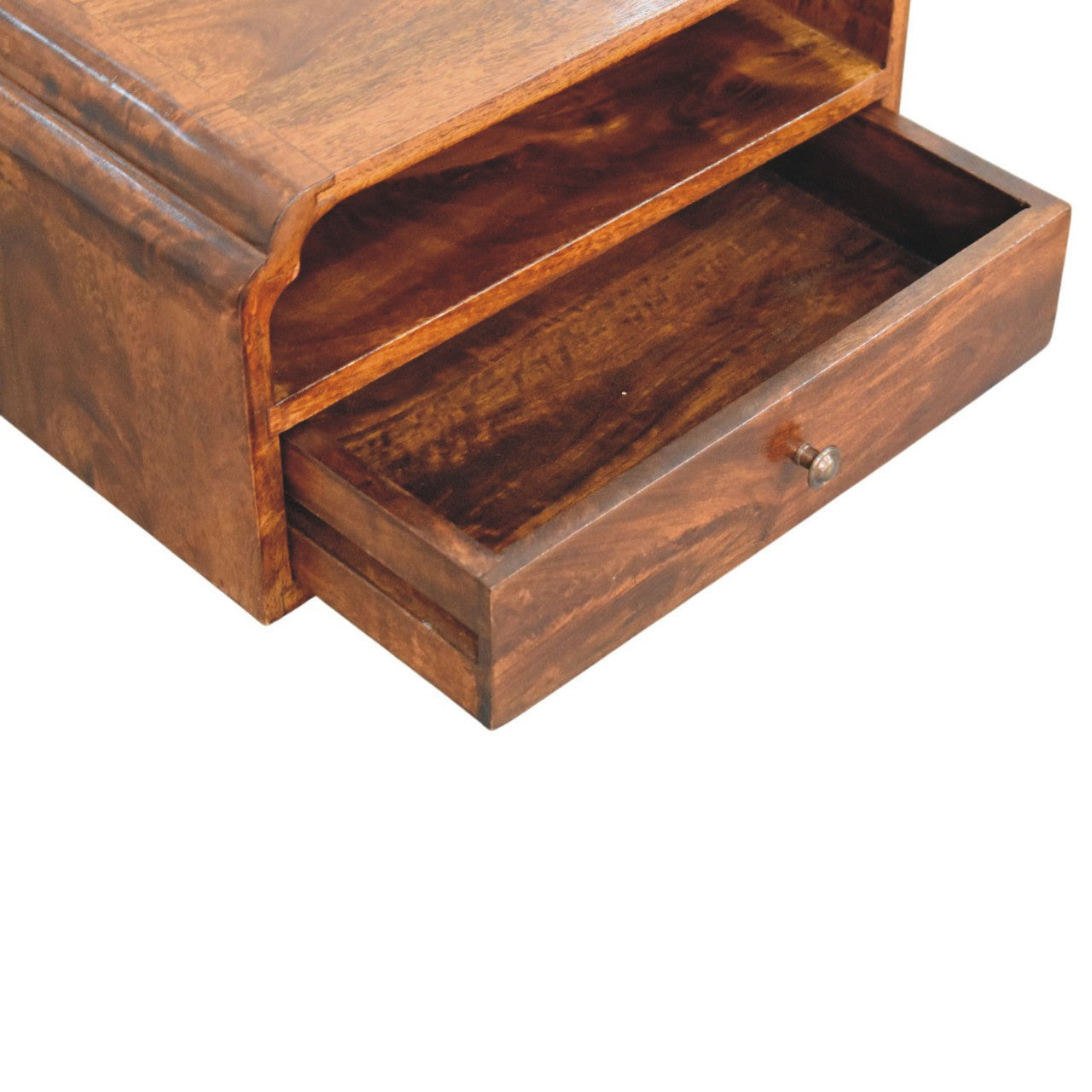 Avora Wall-Mounted Chestnut Bedside Table